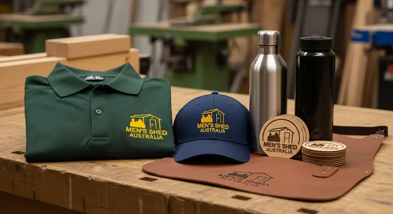 custom branded merchandise for mens sheds in australia - promotional merchandise